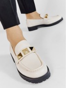 MICHAEL KORS MOKASYNY 37,5/38 HOLLAND LOAFER US 7,5 KREMOWE ĆWIEKI