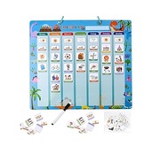 Planer kalendarz tygodniowy Tablica magnetyczna Montessori j. niem.