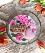 Duża Świeca Sojowa PREZENT DZIEŃ BABCI 400 g 3 KNOTY