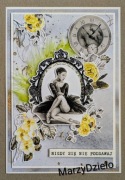 Kartka pamiątka dla tancerki baletnicy Scrapbooking 
