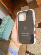 Case iPhone 16 pro etui silikonowe nowe czarne black plecki logo