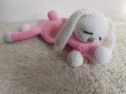 Śpiący królik handmade