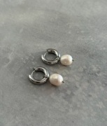 Perły hodowlane słodkowodne Kolczyki kółka