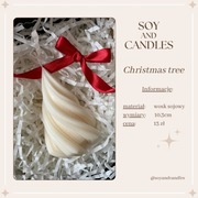 Świeca sojowa choinka,ozdoba, zima, prezent, podziękowanie, urodziny