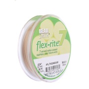 Japońska linka stalowa jubilerska Flex-Rite 7, złota, 0,45 mm., 1 m.