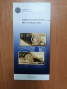 Folder Banknot o nominale 50 zł j.angielski