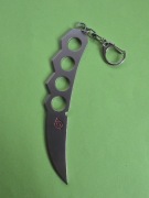 Brelok Naruto Nóż Asumy – Metalowy Kastet Ninja – Srebrny Mat