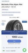 Opony zimowe Dunlop Michelin 285/30R21 
