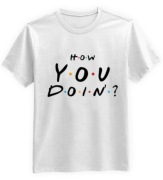 Koszulka męska XXL biała How You Doin'? T-shirt Friends Joey Tribbiani 