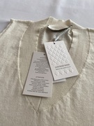 Stylowy bezrękawnik kamizelka Lounge Nine beżowa ecru roz. XS nowa z metką!