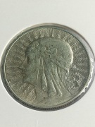 Moneta 5 zł Głowa Kobiety 1933r. W, PIĘKNA, połysk, szczegóły, stan: 1+