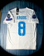 (M) Toni Kroos #8 Real Madrid 2017/2018 Nowa Biała Koszulka Liga Mistrzów