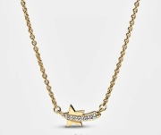 Pandora. Łańcuszek spadająca gwiazda z cekinami.