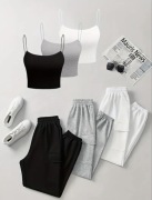 Komplet dresowy na siłownię nowe czarny lub biały