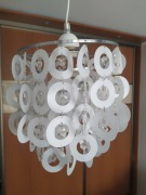 Lampa wisząca z KRYSZTAŁKAMI biała