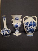 Stare porcelanowe  wazony  Delft Holland  ręcznie malowane sygnowane  