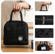 Torba termiczna Eddcom TORBA TERMICZNA ŚNIADANIOWA PLAŻOWA PIKNIKOWA czarny