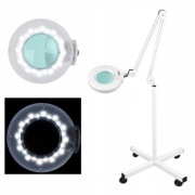 Lampa kosmetyczna LED 24W na statywie BIAŁA podłogowa LUPA
