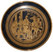 Grecki talerz dekoracja ADIS 24K Gold mitologia ręcznie robiony 20,5cm