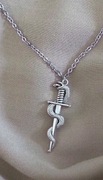 Naszyjnik łańcuszek  miecz wąż 