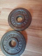 obciążenie żeliwne Hop-Sport 2 x 1,25 kg o średnicy 31mm