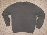 Polo Ralph Lauren męska bluza sweter szara grey 100% bawełna roz. XL