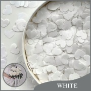 Konfetti białe Serca, Białe Konfetti na ślub Tuba Konfetti Serca na Wesele