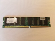 Pamięć DDR 512MB dual 2x256 PC400 CL2,5 sprawna technicznie 100 % . 