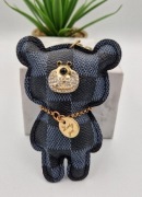 Brelok do kluczy elegancki miś czerń