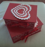 pudełka ozdobne wzór serce napisy I love you