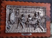 Obraz płaskorzeźba Vintage Zechbrüder Schoppenhauer bawarska lata 70/80