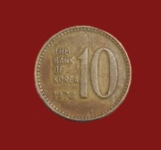 Moneta 10 wonów 1970, Korea Południowa