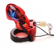 Pas Cnoty Elektrostymulacja Czerwony Klatka BDSM