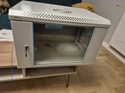 Szafa rack Pulsar 19" 6U/540x400mm drzwi szklane, wisząca, szara