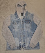 Kurtka kamizelka jeansowa z kapturem jacket Denim Co. Adidas Puma Nike