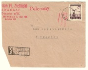 Koperta, stempel r Gdańsk 1946r. Znaczek nr nr 395  Ze śladami użytkowania 