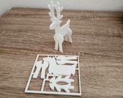 Składany Renifer/Jeleń 3D (Zrób To Sam) – Dekoracja Świąteczna/Edukacyjna