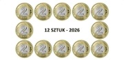 2026 NOWOŚĆ 2 ZŁ. ZŁOTE - z folii NBP 12szt