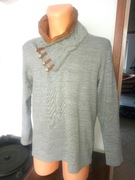 Bluza Sweter z Kołnierzem długi rękaw mega casualowy BlackRock rozm XL