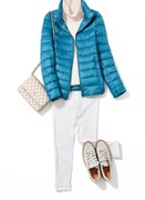 Turkusowa szmaragdowa Max Mara kurtka pikowana