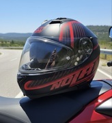 Kask motocyklowy Nolan N87 z blendą rozmiar M czarno-czerwony