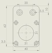 Mocowanie silnika NEMA17 do profilu 2020