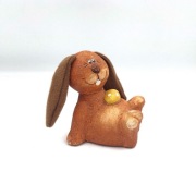Figurka ceramiczna królik z uszkami vintage lata 90 home decor interior 