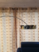 Trzy piękne zasłony z ciekawej tkaniny z przelotkami