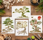 Zestaw 4szt Szablonów ,malarski,DIY, scrapbookingu,dekoracji ścian Nr B10