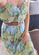 Zara S/M sukienka plisowana letnia