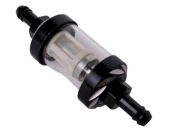 CZARNY FILTR PALIWA ALUMINIOWO SZKLANY CROSS , ATV , QUAD