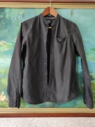 Slim fit  cropp zapinana koszula naturalna przewiewna bawełna len casual