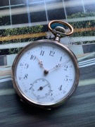 Zegarek kieszonkowy srebro 45mm sprawny 