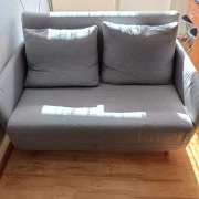Sofa rozkładana siwa jasna 